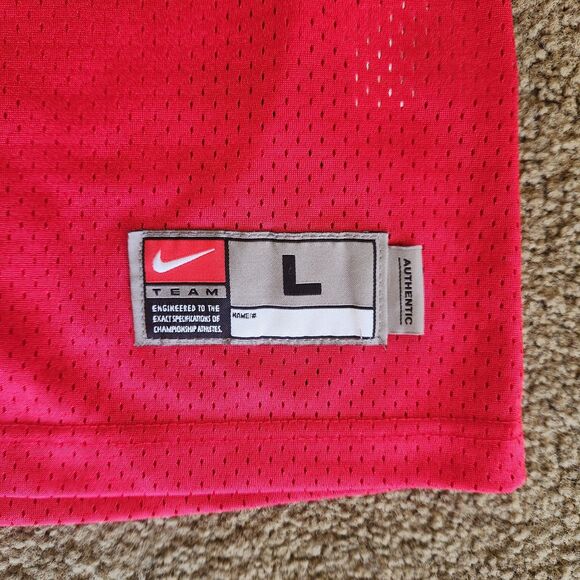 VTG Mens Nike Jersery Ohio State Buckeyes Red Mesh Football Size L Korea #1 - Picture 7 of 12